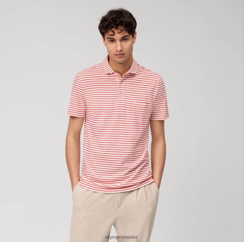 casual modern fit, polo, rosu OLYMP îmbrăcăminte 4Z8LB62104