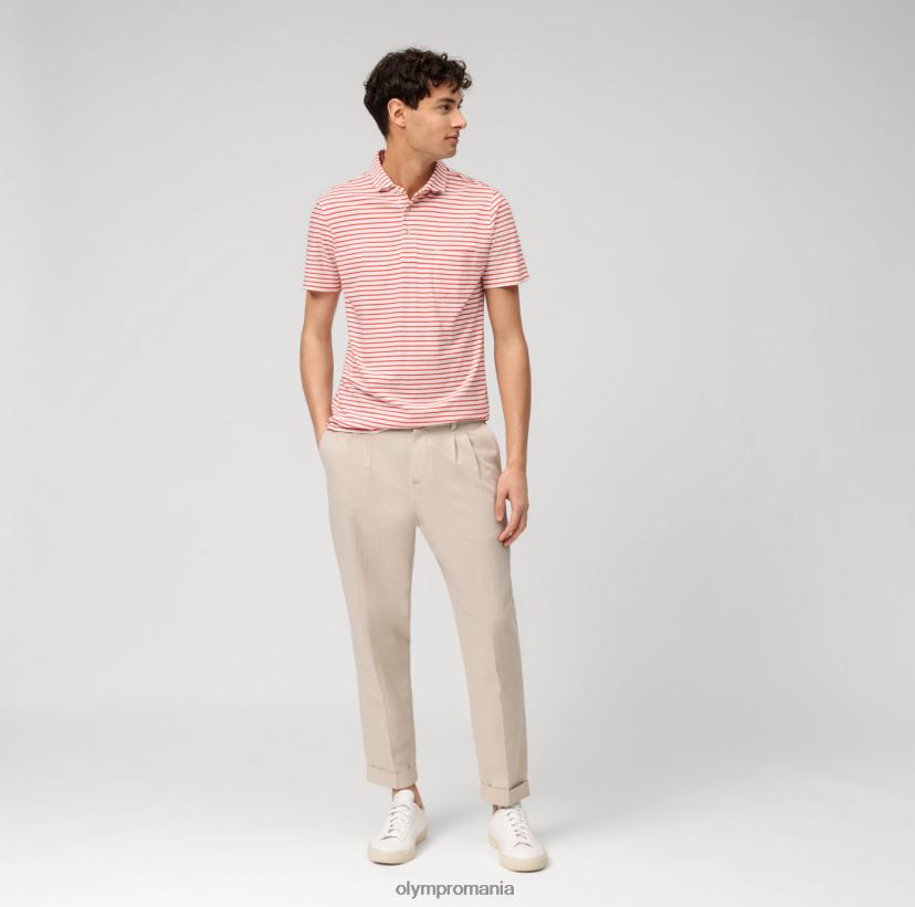 casual modern fit, polo, rosu OLYMP îmbrăcăminte 4Z8LB62104