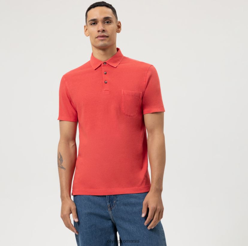 casual modern fit, polo, rosu OLYMP îmbrăcăminte 4Z8LB62124