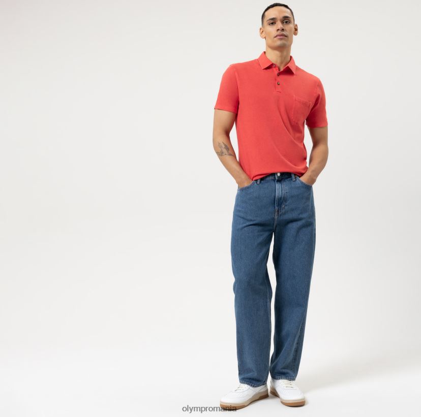 casual modern fit, polo, rosu OLYMP îmbrăcăminte 4Z8LB62124