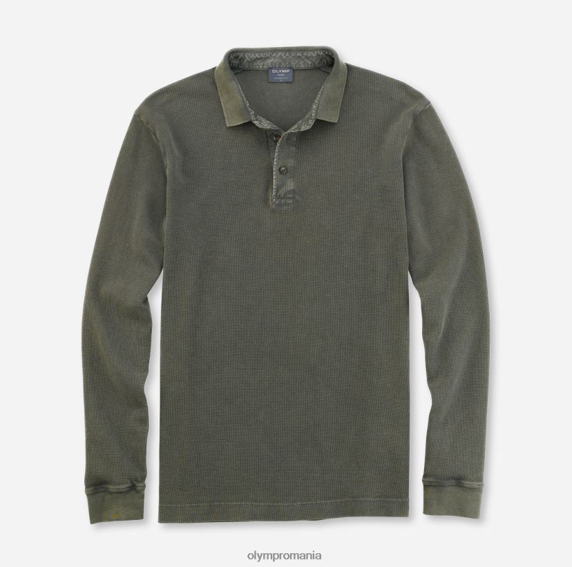 casual modern fit, polo, verde inchis OLYMP îmbrăcăminte 4Z8LB62183
