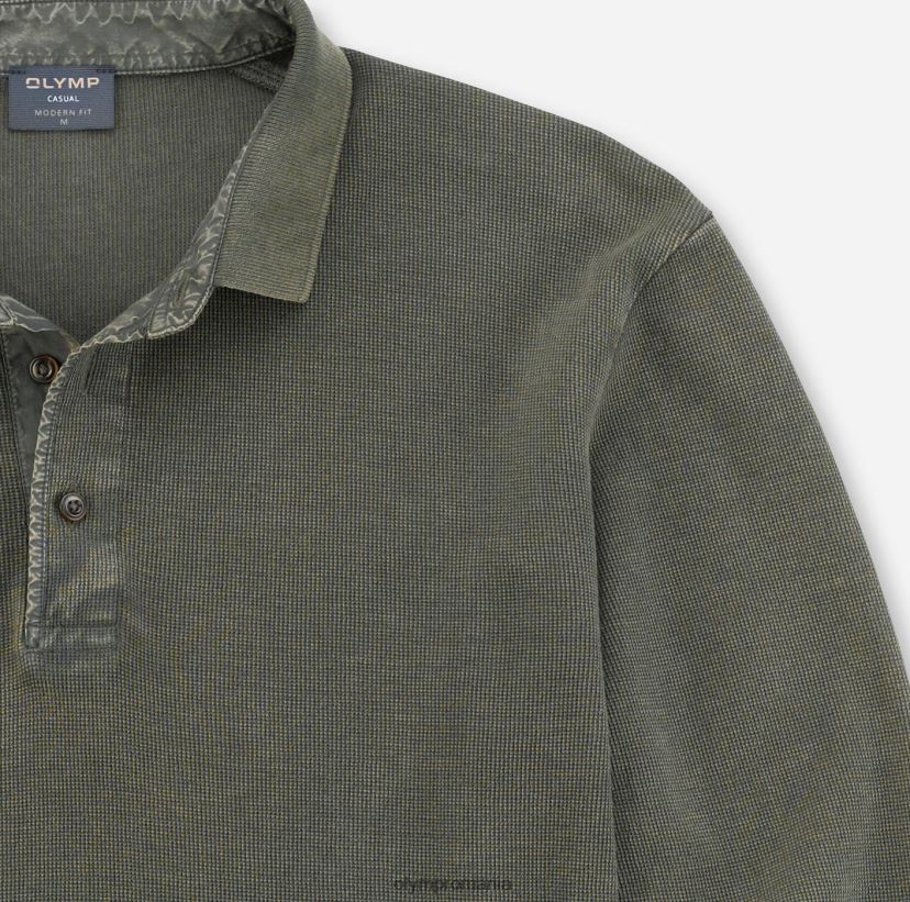 casual modern fit, polo, verde inchis OLYMP îmbrăcăminte 4Z8LB62183
