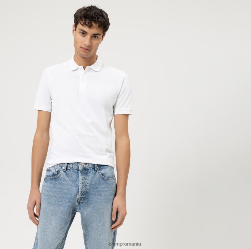 nivel cinci casual body fit, polo, alb OLYMP îmbrăcăminte 4Z8LB62166