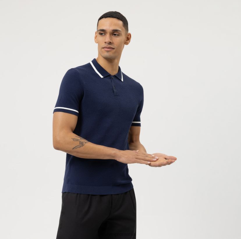 nivel cinci tricotaje body fit, polo, marine OLYMP îmbrăcăminte 4Z8LB62155