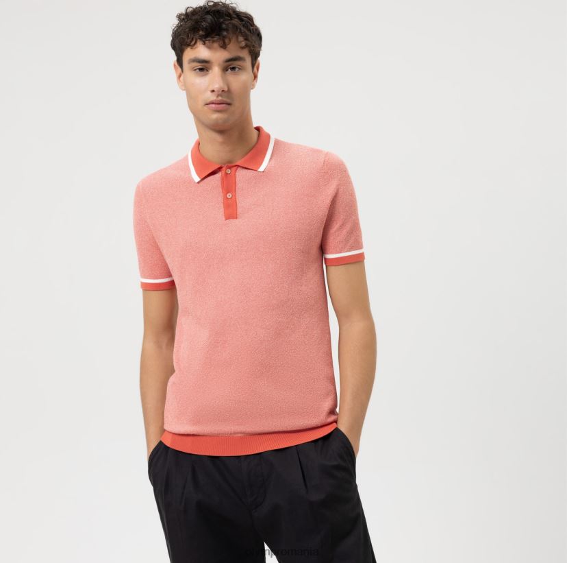 nivel cinci tricotaje body fit, polo, roșu OLYMP îmbrăcăminte 4Z8LB62103