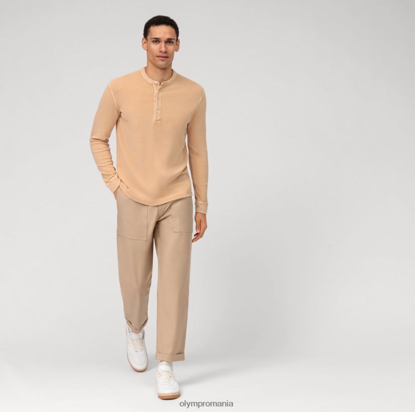 polo casual din tricou cu maneca lunga, natural OLYMP îmbrăcăminte 4Z8LB62117