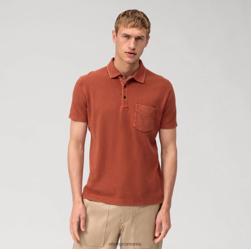 polo casual din tricou, maro OLYMP îmbrăcăminte 4Z8LB62116
