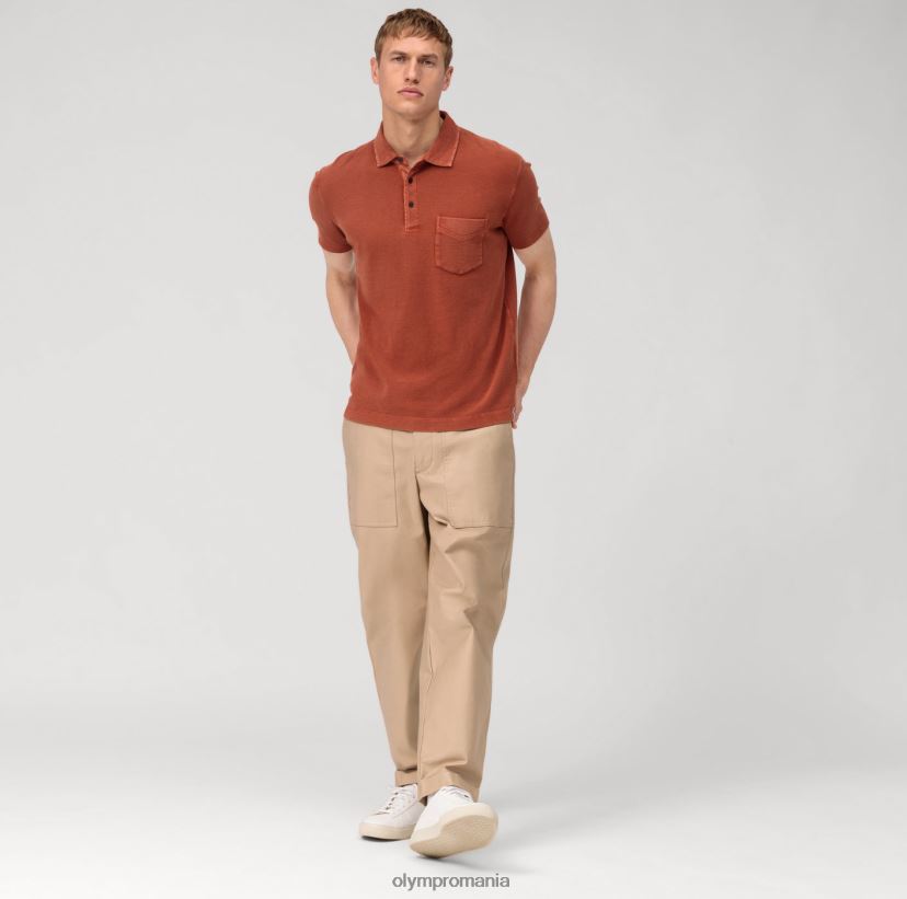 polo casual din tricou, maro OLYMP îmbrăcăminte 4Z8LB62116