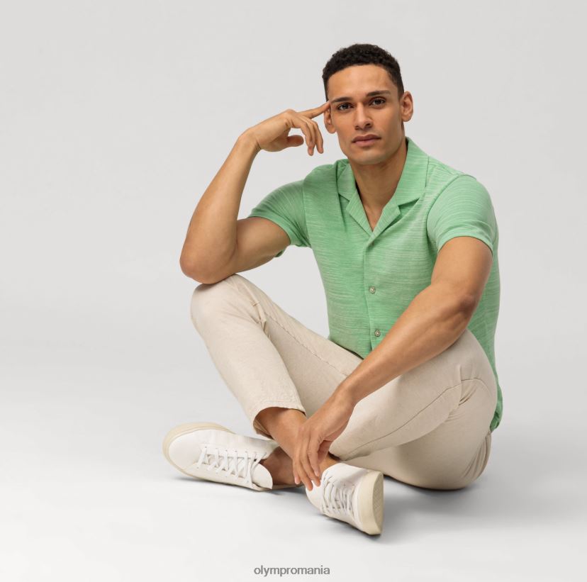 potrivire casual de nivel cinci, polo, verde cristal OLYMP îmbrăcăminte 4Z8LB62110