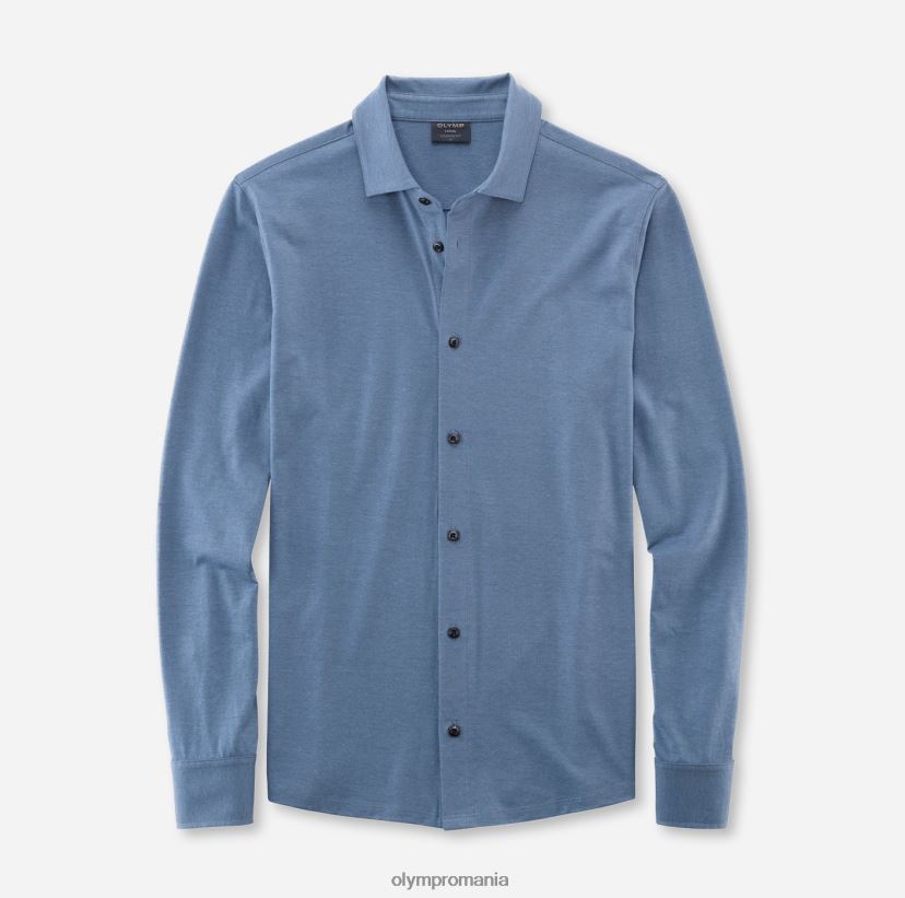 potrivire casual modern, polo, albastru fum OLYMP îmbrăcăminte 4Z8LB62113