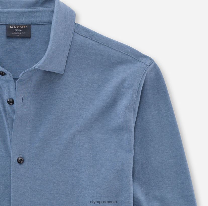 potrivire casual modern, polo, albastru fum OLYMP îmbrăcăminte 4Z8LB62113