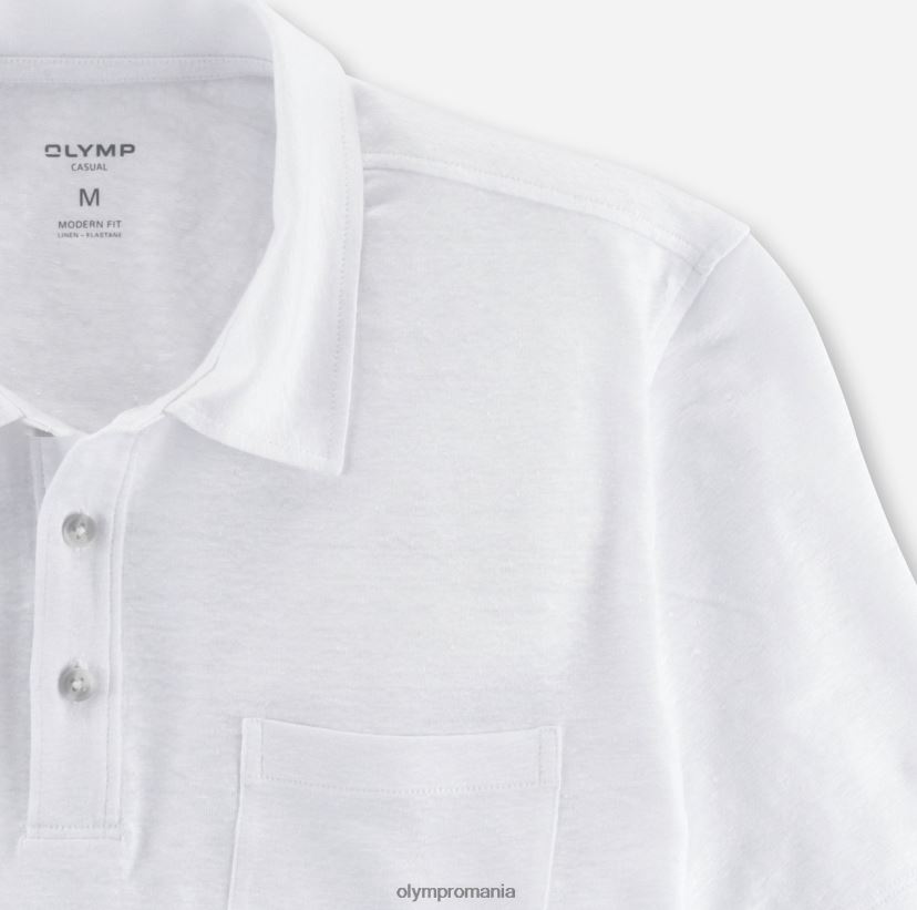 potrivire modernă casual, polo, alb OLYMP îmbrăcăminte 4Z8LB62130