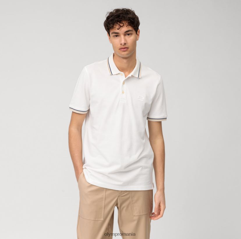 potrivire modernă casual, polo, alb OLYMP îmbrăcăminte 4Z8LB62145
