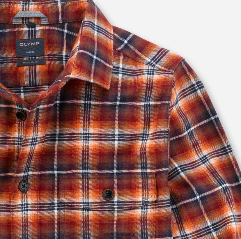 cămașă casual, cămașă casual, kent, caramel OLYMP îmbrăcăminte 4Z8LB61987