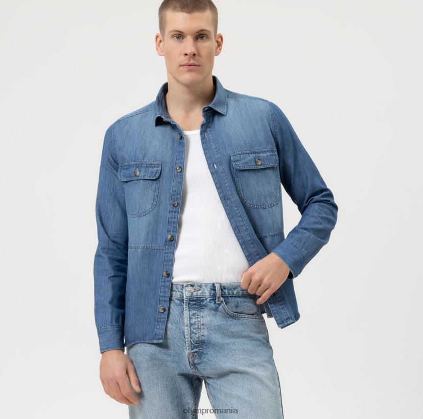 supracămașă casual, cămașă casual, kent, indigo OLYMP îmbrăcăminte 4Z8LB61953