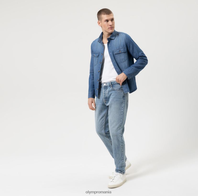 supracămașă casual, cămașă casual, kent, indigo OLYMP îmbrăcăminte 4Z8LB61953