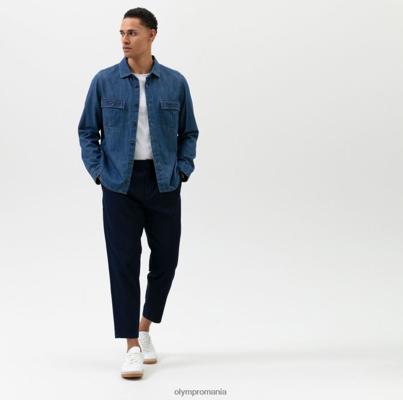 supracămașă casual, cămașă casual, kent, indigo OLYMP îmbrăcăminte 4Z8LB61974