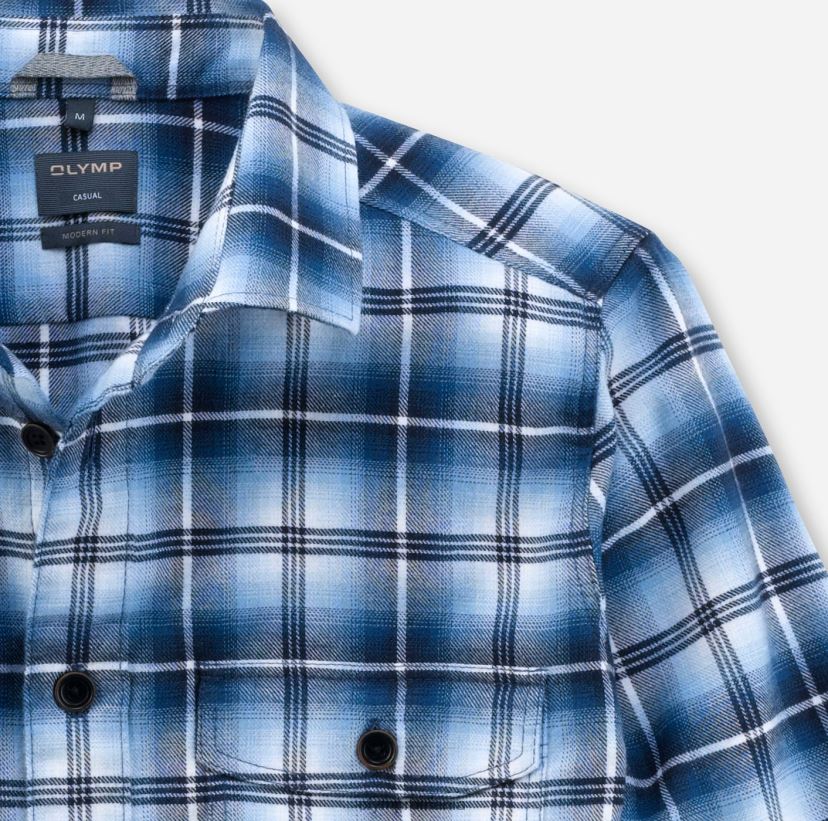 supracămașă casual, cămașă casual, kent, marine OLYMP îmbrăcăminte 4Z8LB61975