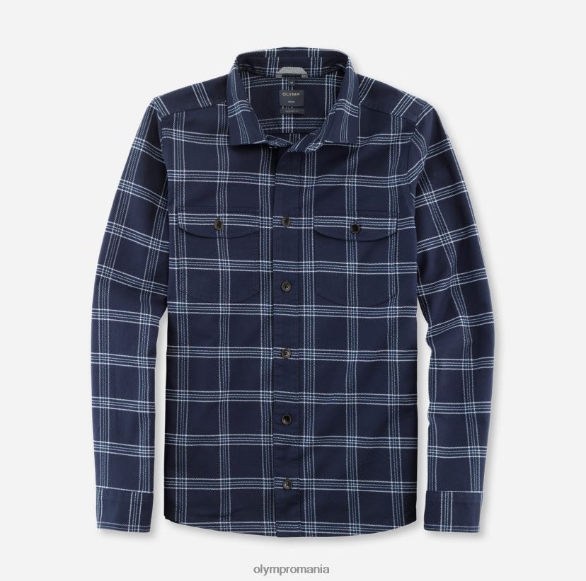 supracămașă casual, cămașă casual, kent, marine OLYMP îmbrăcăminte 4Z8LB61976