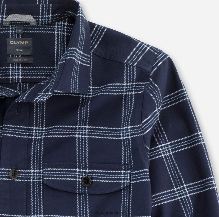 supracămașă casual, cămașă casual, kent, marine OLYMP îmbrăcăminte 4Z8LB61976