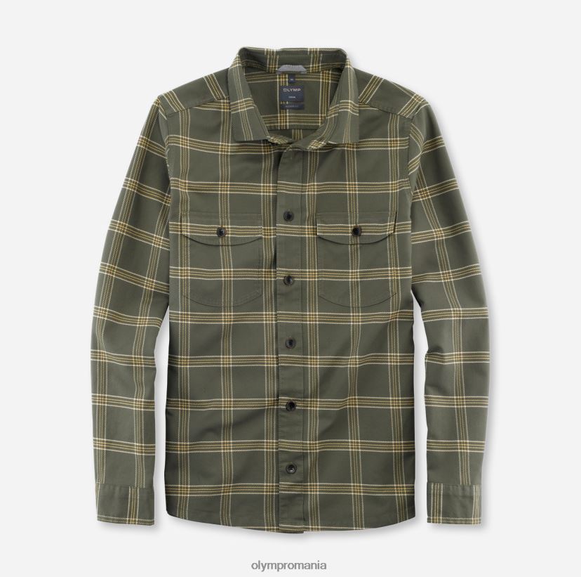 supracămașă casual, cămașă casual, kent, olive OLYMP îmbrăcăminte 4Z8LB61982