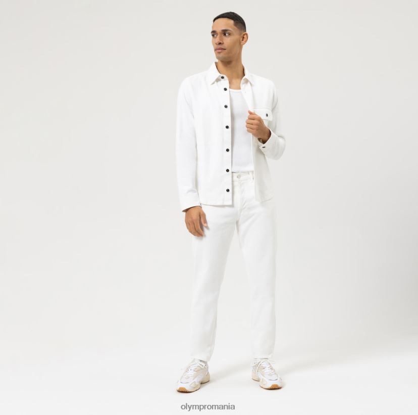 supracămașă casual inteligentă de nivel cinci, cămașă casual, albă OLYMP îmbrăcăminte 4Z8LB61949