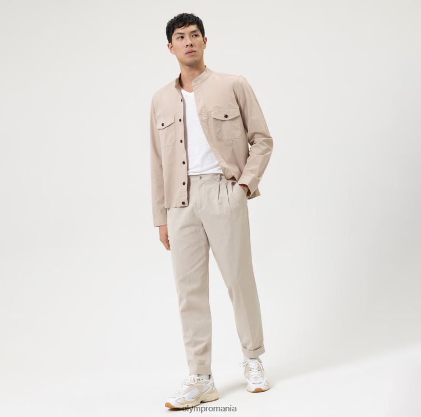 supracămașă casual inteligentă de nivel cinci, cămașă casual, bej OLYMP îmbrăcăminte 4Z8LB61972