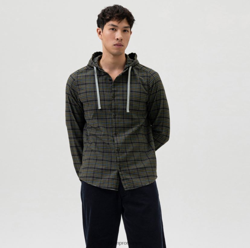 supracămașă casual inteligentă de nivel cinci, cămașă casual, glugă, măsline OLYMP îmbrăcăminte 4Z8LB61979