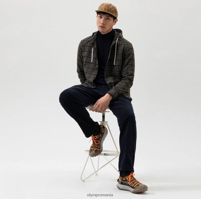 supracămașă casual inteligentă de nivel cinci, cămașă casual, glugă, măsline OLYMP îmbrăcăminte 4Z8LB61979