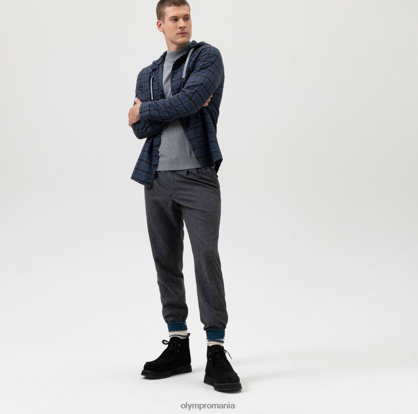 supracămașă casual inteligentă de nivel cinci, cămașă casual, glugă, marine OLYMP îmbrăcăminte 4Z8LB61966