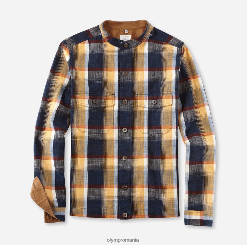 supracămașă casual inteligentă de nivel cinci, cămașă casual, guler ridicat, marin OLYMP îmbrăcăminte 4Z8LB61963