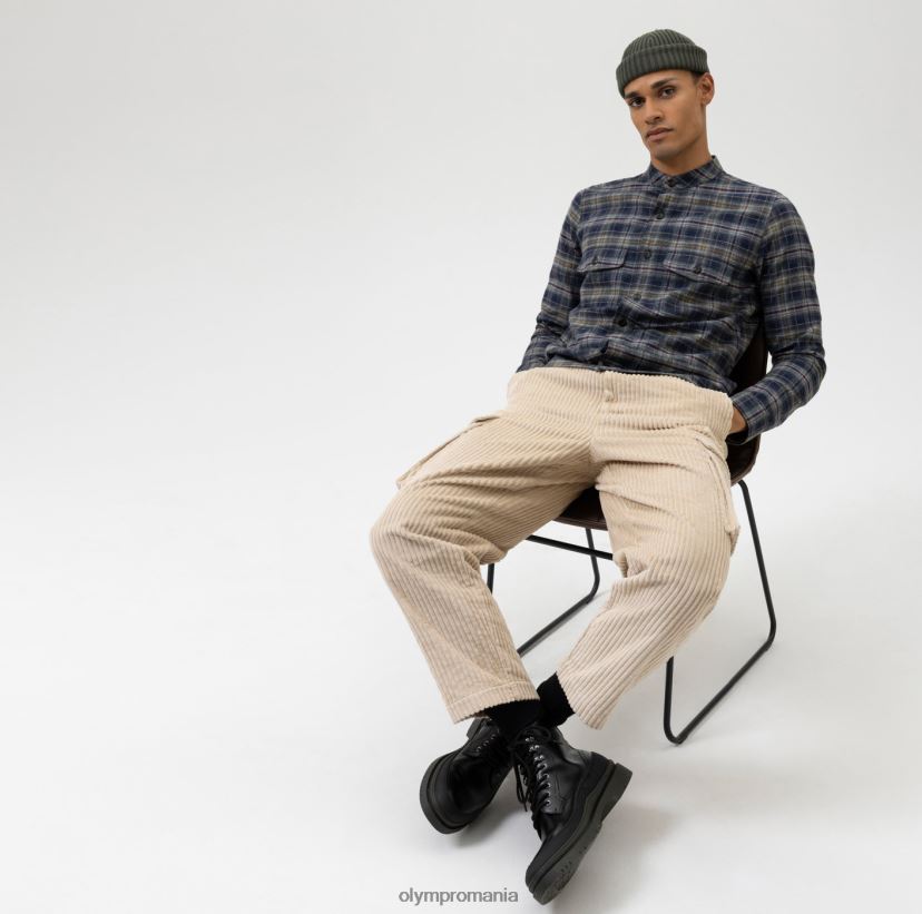 supracămașă casual inteligentă de nivel cinci, cămașă casual, guler ridicat, marin OLYMP îmbrăcăminte 4Z8LB61973