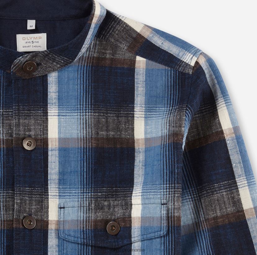 supracămașă casual inteligentă de nivel cinci, cămașă casual, guler ridicat, maro OLYMP îmbrăcăminte 4Z8LB61952