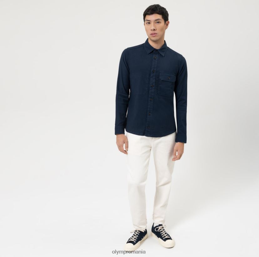 supracămașă casual inteligentă de nivel cinci, cămașă casual, marin OLYMP îmbrăcăminte 4Z8LB61957