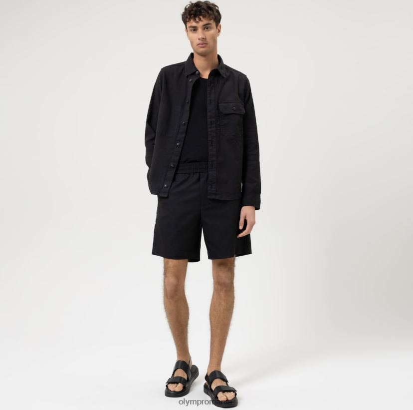 supracămașă casual inteligentă de nivel cinci, cămașă casual, neagră OLYMP îmbrăcăminte 4Z8LB61958