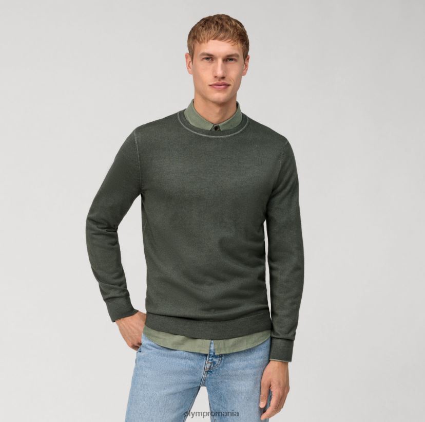 Pulover de tricotaj casual, gri verde OLYMP îmbrăcăminte 4Z8LB61816