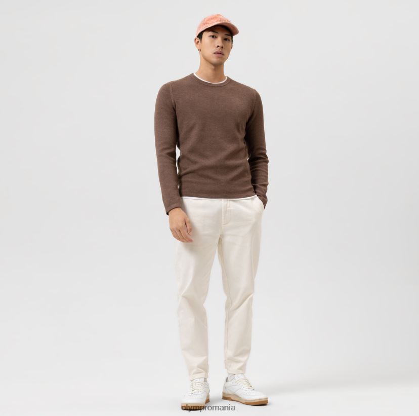 tricotaje de nivel cinci potrivire pe corp, pulover cu decolteu, maro OLYMP îmbrăcăminte 4Z8LB61760