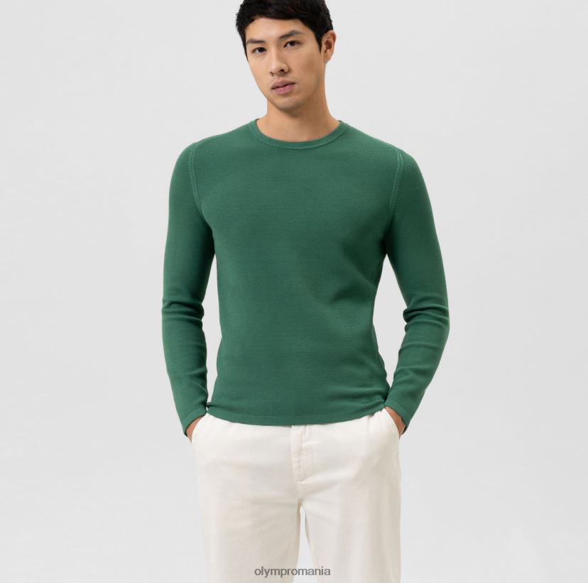 tricotaje de nivel cinci potrivire pe corp, pulover cu decolteu, verde OLYMP îmbrăcăminte 4Z8LB61834