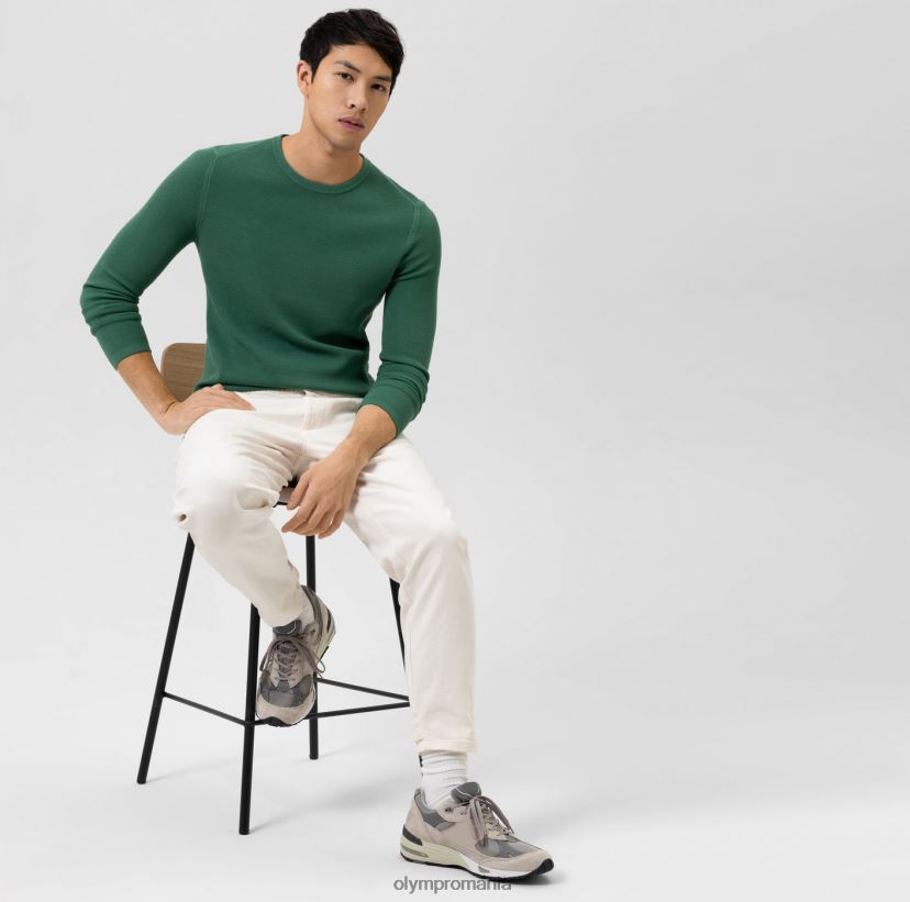 tricotaje de nivel cinci potrivire pe corp, pulover cu decolteu, verde OLYMP îmbrăcăminte 4Z8LB61834