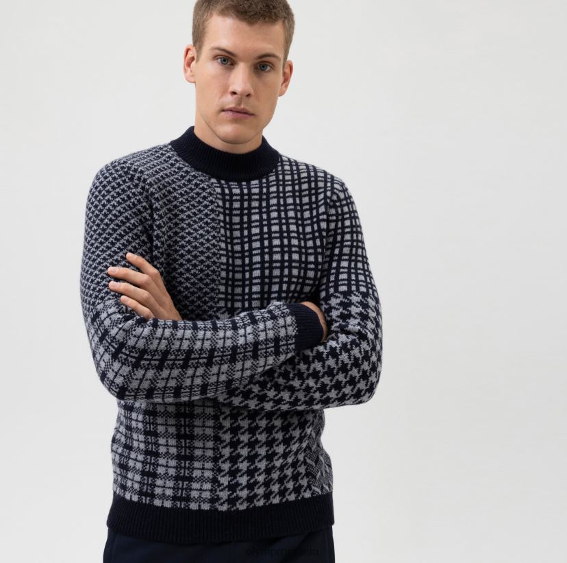 tricotaje de nivel cinci potrivire pe corp, pulover cu guler ridicat, gri OLYMP îmbrăcăminte 4Z8LB61844