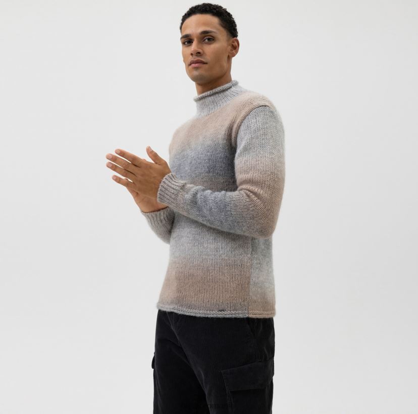 tricotaje de nivel cinci potrivire pe corp, pulover cu guler ridicat, gri OLYMP îmbrăcăminte 4Z8LB61848