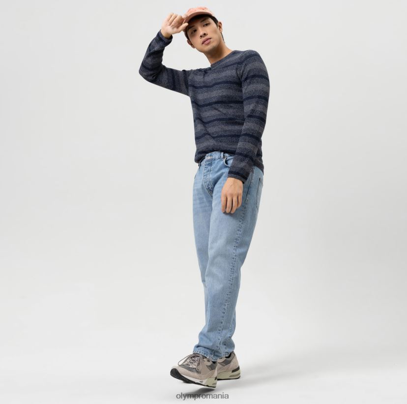 tricotaje de nivel cinci potrivire pe corp, pulover decolteu, marin OLYMP îmbrăcăminte 4Z8LB61756