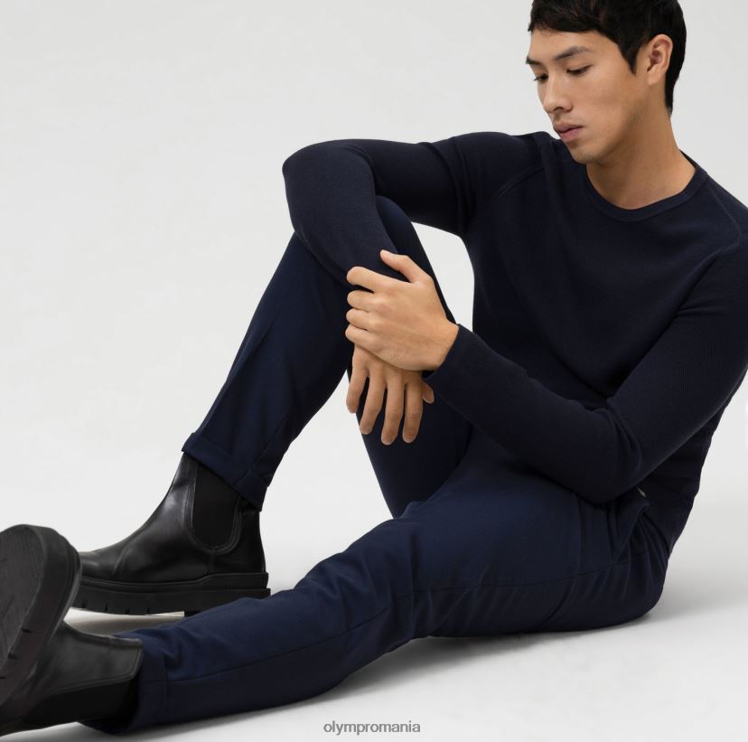 tricotaje de nivel cinci potrivire pe corp, pulover decolteu, marin OLYMP îmbrăcăminte 4Z8LB61842