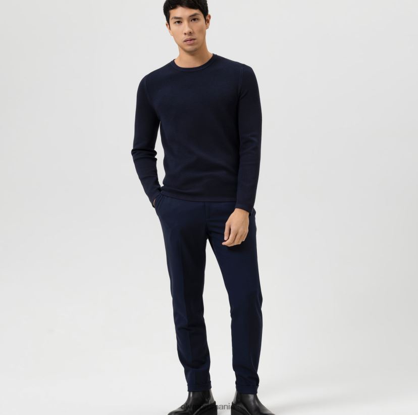 tricotaje de nivel cinci potrivire pe corp, pulover decolteu, marin OLYMP îmbrăcăminte 4Z8LB61842