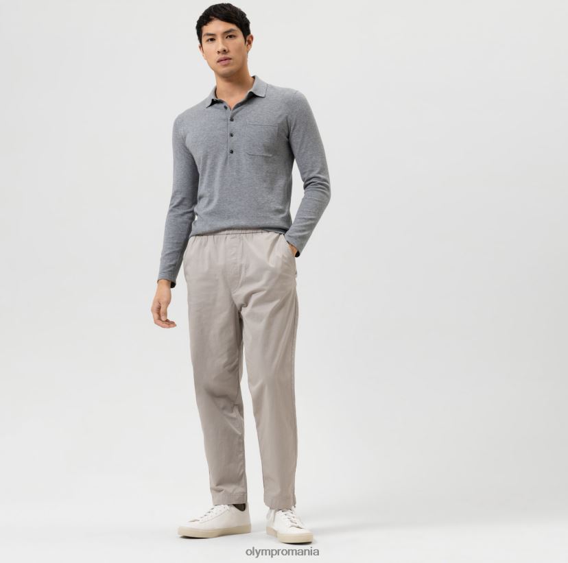 tricotaje nivel cinci body fit, guler polo, gri argintiu OLYMP îmbrăcăminte 4Z8LB61752