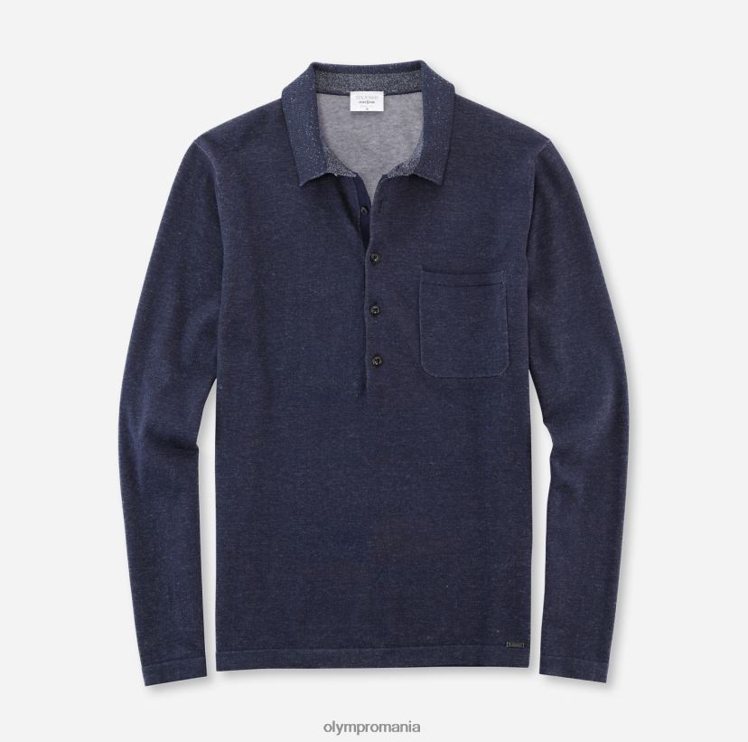 tricotaje nivel cinci body fit, guler polo, marine OLYMP îmbrăcăminte 4Z8LB61759