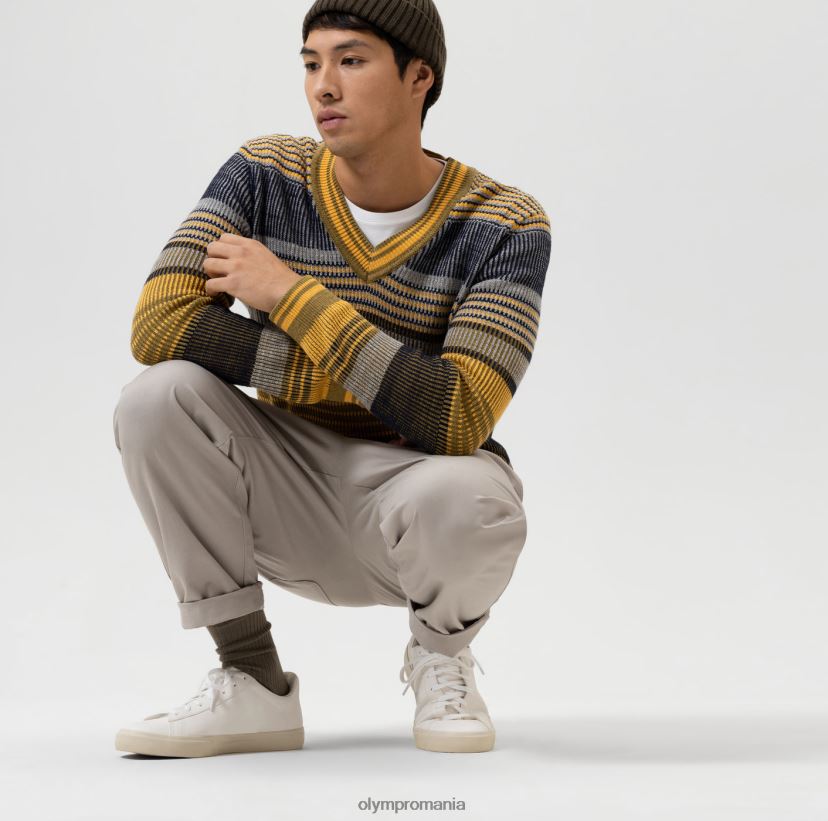 tricotaje potrivire modernă, pulover decolteu în V, lime OLYMP îmbrăcăminte 4Z8LB61833