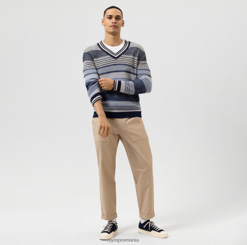 tricotaje potrivire modernă, pulover decolteu în V, marine OLYMP îmbrăcăminte 4Z8LB61750