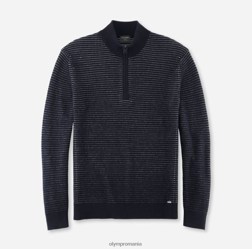 tricotaje potrivire moderna, jacheta cu fermoar pulover, marine OLYMP îmbrăcăminte 4Z8LB61837