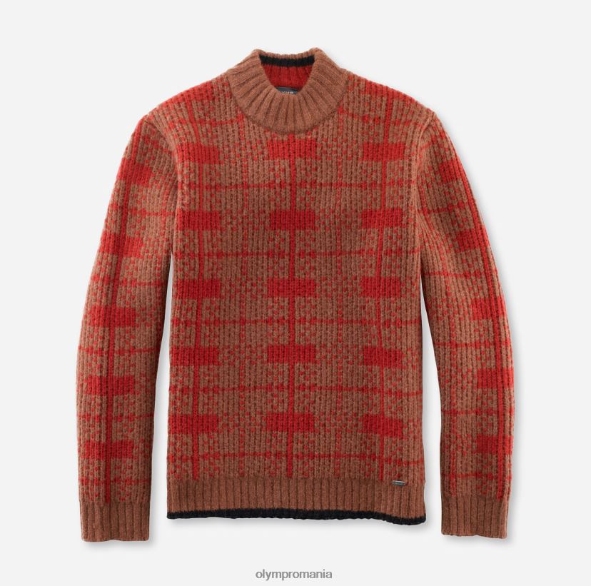 tricotaje potrivire moderna, pulover cu guler ridicat, maro roscat OLYMP îmbrăcăminte 4Z8LB61877